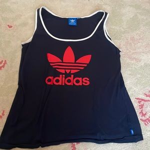 Adidas red and blue tank top